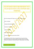 HAZWOPER 8 HOUR REFRESHER TEST EXAM QUESTIONS AND ANSWERS 2026 VERIFIED&period;