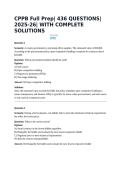 CPPB Full Prep&vert; 436 QUESTIONS&vert; 2025-26&vert; WITH COMPLETE SOLUTIONS