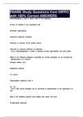 PANRE Study Questions from HIPPO with 100&percnt; Correct ANSWERS 