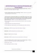 A&P 102 Final Exam Ivy Tech Exam 130 Questions and Correct Answers