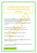 IL SEPTIC INSTALLERS EXAM QUESTIONS AND ANSWERS 2026 VERIFIED&period;