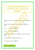 MACS CERTIFICATION EXAM QUESTIONS AND ANSWERS 2026 VERIFIED&period;