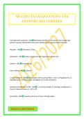 MCCQE Exam Package Deal Questions and Verified Answers 2026