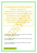 COMPREHENSIVE MCCQE1 MEDICAL TOPICS&colon; CARDIOLOGY&comma; DERMATOLOGY&comma; HYPERSENSITIVITY&comma; BIOSTATISTICS&comma; CHILDHOOD TUMORS&comma; NEURODEGENERATIVE DISEASES&comma; HEMATOLOGY&comma; ADRENAL GLAND&comma; ETHICS & PREVENTIVE CARE&period; EXAM QUESTIONS AND ANSWERS 2026 VERIFIED&period;
