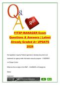 FITSP Manager Certification Exam Questions & Answers &vert; RMF&comma; NIST&comma; FISMA&comma; Cybersecurity Governance 2026 &vert; Information Security