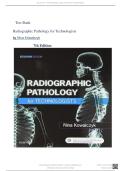 Test Bank for Radiographic Pathology for Technologists &ndash; 7th Edition &lpar;Nina Kowalczyk&rpar; &vert; Radiography Exam Prep 2025&sol;202