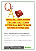 NAVEDTRA 15009B Yeoman &lpar;YN&rpar; Chapter 5 Travel Exam 80 Questions & Answers &vert; DTS&comma; PCS&comma; Per Diem&comma; GTCC 2026 &vert; U&period;S&period; Navy