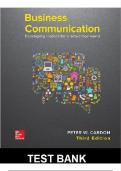 Test Bank for Business Communication&colon; Developing Leaders for a Networked World&comma; 3rd Edition by Courtland L&period; Cardon &ndash; Latest Update 2026