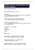 PANRE Practice Test Questions with Correct Answers 