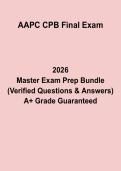 AAPC CPB Final Exam Questions & Answers &vert; Medical Billing PDF