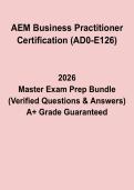 AEM Business Practitioner 2026 &lpar;AD0-E126&rpar; &vert; Exam Questions & Answers PDF