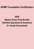 APMP Foundation Certification Exam Questions & Answers &vert; Study Guide PDF