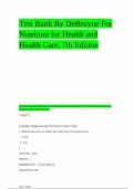 Test Bank For Nutrition for Health and Health Care 7th Edition BY by Linda DeBruyne&comma; Kathryn Pinna