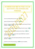 NUMBERS FOR MRCOG PART 2 EXAM QUESTIONS AND ANSWERS 2026 VERIFIED&period;
