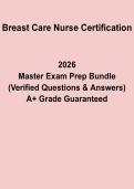 Breast Care Nurse Certification Exam Questions & Answers &vert; Study Guide PDF