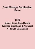 Case Manager Certification Exam Questions & Answers &vert; Study Guide PDF