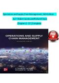 Test bank for operations and supply chain management 17th edition  2026 update