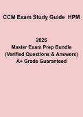 CCM Exam Study Guide HPM &vert; Questions & Answers PDF