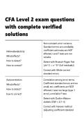 CFA Level 2 Latest updated exam 2026 with 100- accurate solutions &plus; rationales&period;