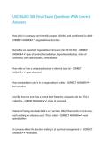 USC BUAD 304 Final Exam Questions With Correct Answers
