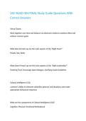 USC BUAD-304 FINAL Study Guide Questions With Correct Answers