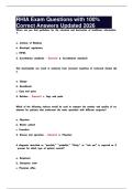 RHIA Exam Questions with 100&percnt; Correct Answers Updated 2026