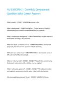NU 610 EXAM 1- Growth & Development Questions With Correct Answers 