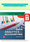 Solution Manual for Data Analytics for Accounting 3rd Edition Richardson Step by Step Solutions PDF for Exam Preparation Guide