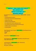 NURS142 &ndash; FINAL EXAM LATEST UPDATE  2025&comma;2026NEW WITH   CORRECT QUESTIONS AND   ANSWERS&sol; NURS142  