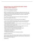 Medical Emergency Exam QUESTIONS AND CORRECT VERIFIED  ANSWERS &vert;ALREADY GRADED A&plus;&vert; 