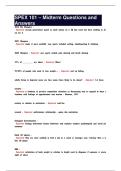 SPEX 101 &ndash; Midterm Questions and Answers