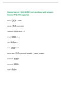 Memorization CHEM 1041 Exam questions and answers  Graded A&plus;&vert; 2026 Updated 