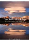 Essentials of Meteorology An Invitation to the Atmosphere 6th Edition C Donald Ahrens Test Bank Complete Exam Prep Resource 2025&sol; 2026