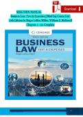 Business Law Text and Exercises MindTap Course List 10th Edition Study Notes with Key Concepts and Complete Exam Preparation Guide