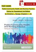 Population-Focused Nursing Strategies &ndash; Christine L&period; Savage &lpar;2nd Edition&rpar; &ndash; Chapter 1&ndash;22 Exam Prep Question Bank with Rationales