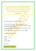 NYS TOW TRUCK ENDORSEMENT PRACTICE TEST MARATHON EXAM QUESTIONS AND ANSWERS 2026 VERIFIED&period;