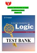 A Concise Introduction to Logic 14th Edition Test Bank Answer Key Complete Exam Prep Resource 2025&sol; 2026