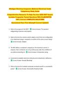 Michigan Electrical Inspector &lbrace;National Electrical Code&rcub;  Competency Study Guide   Comprehensive Resource To Help You Ace 2026-2027 Exams  Includes Frequently Tested Questions With ELABORATED  100&percnt; Correct COMPLETE SOLUTIONS   Guaranteed Pass First Attemp
