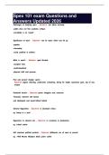 Spex 101 exam Questions and Answers Updated 2026