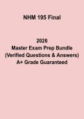 NHM 195 Final Exam Questions & Answers &vert; Nutrition Study Guide PDF
