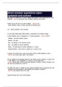 short answer questions spex updated and solved