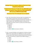 Michigan Electrical Inspector &lbrace;National Electrical Code&rcub;  Competency Study Guide   Comprehensive Resource To Help You Ace 2026-2027 Exams  Includes Frequently Tested Questions With ELABORATED  100&percnt; Correct COMPLETE SOLUTIONS   Guaranteed Pass First Attemp