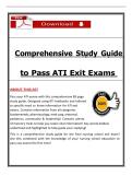 ATI Exit Exam Comprehensive Study Guide &lpar;2023&rpar;&ndash; All Topics Review &ndash;  Nursing Fundamentals&comma; Med Surg&comma; Pharmacology