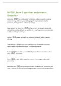 MKT201 Exam 1 questions and answers  Graded A&plus; 