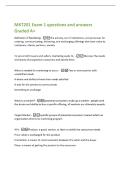 MKT201 Exam 1 questions and answers  Graded A&plus; 