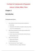 Fundamentals of Fingerprint Analysis 2nd Edition Daluz Hillary Moses Test Bank Complete Exam Prep Resource 2025&sol; 2026