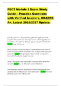 PECT Module 3 Exam Study  Guide &ndash; Practice Questions  with Verified Answers&period; GRADED  A&plus;&period; Latest 2026&sol;2027 Update&period;  