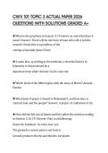 CWV 101 TOPIC 3 ACTUAL PAPER 2026 QUESTIONS WITH SOLUTIONS GRADED A&plus;