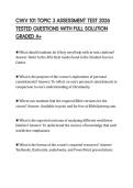 CWV 101 TOPIC 3 ASSESSMENT TEST 2026 TESTED QUESTIONS WITH FULL SOLUTION GRADED A&plus;