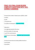 FRHD 1010 FINAL EXAM REVIEW COMPLETE QUESTIONS WITH 100&percnt; CORRECT ANSWERS